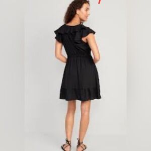 Old Navy Black Ruffle Mini Dress XL